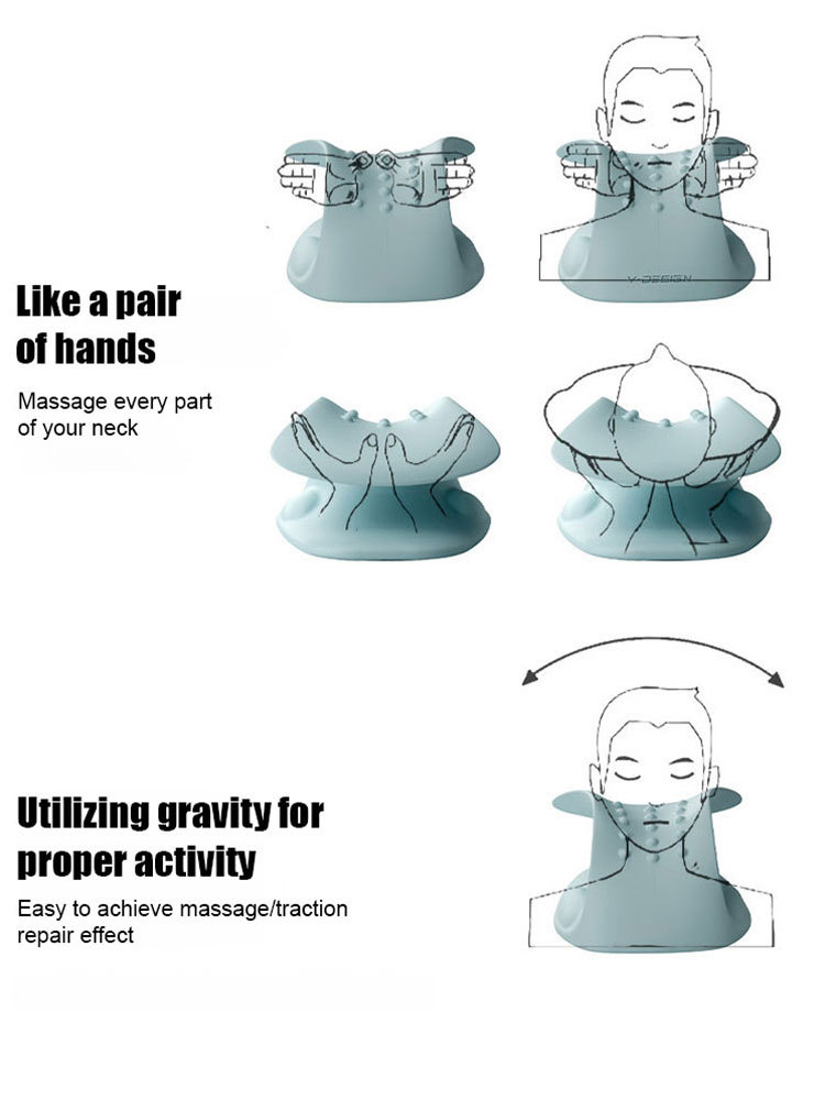 Ergonomic cervical massage pillow
