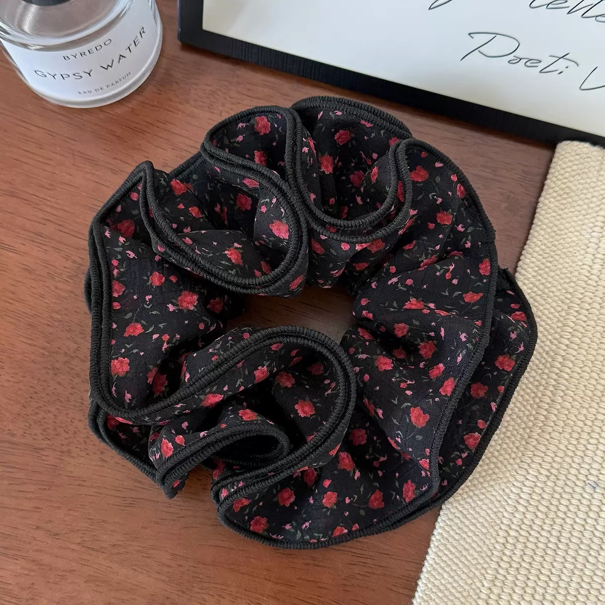 Red Rose Hair Scrunchies