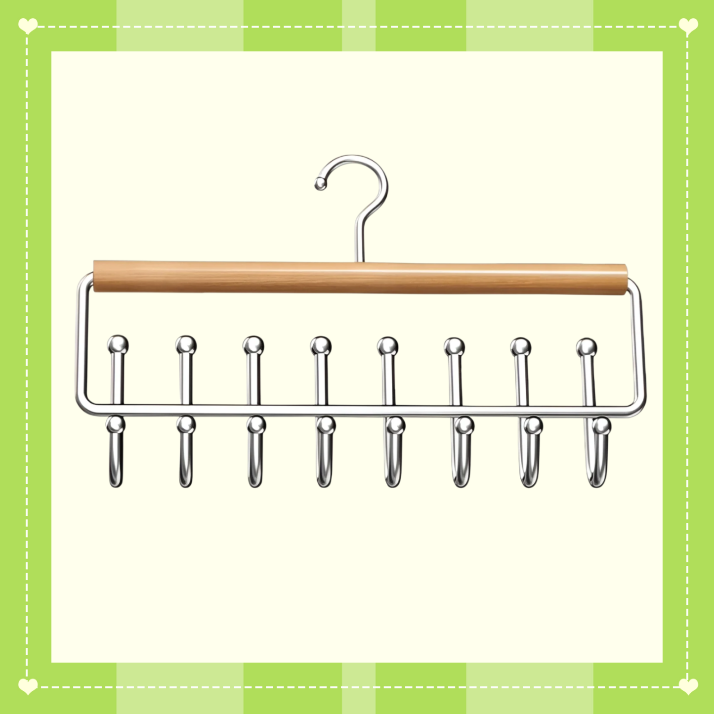  Multi-functional Space-saving Solid Wood 16-hook Clothes Hanger