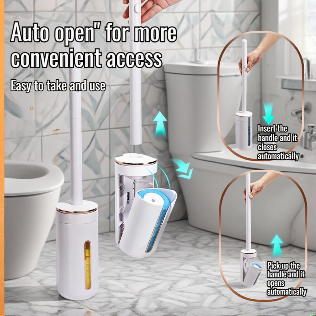  Unlimited Angle-Free Disposable Toilet Brush