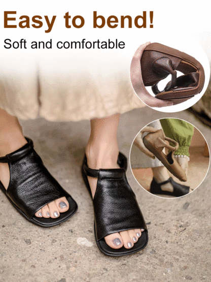 🩴Orthopedic Leather Sandals: Japanese Handmade Arch Support for Plantar Fasciitis & Flat Feet Relief