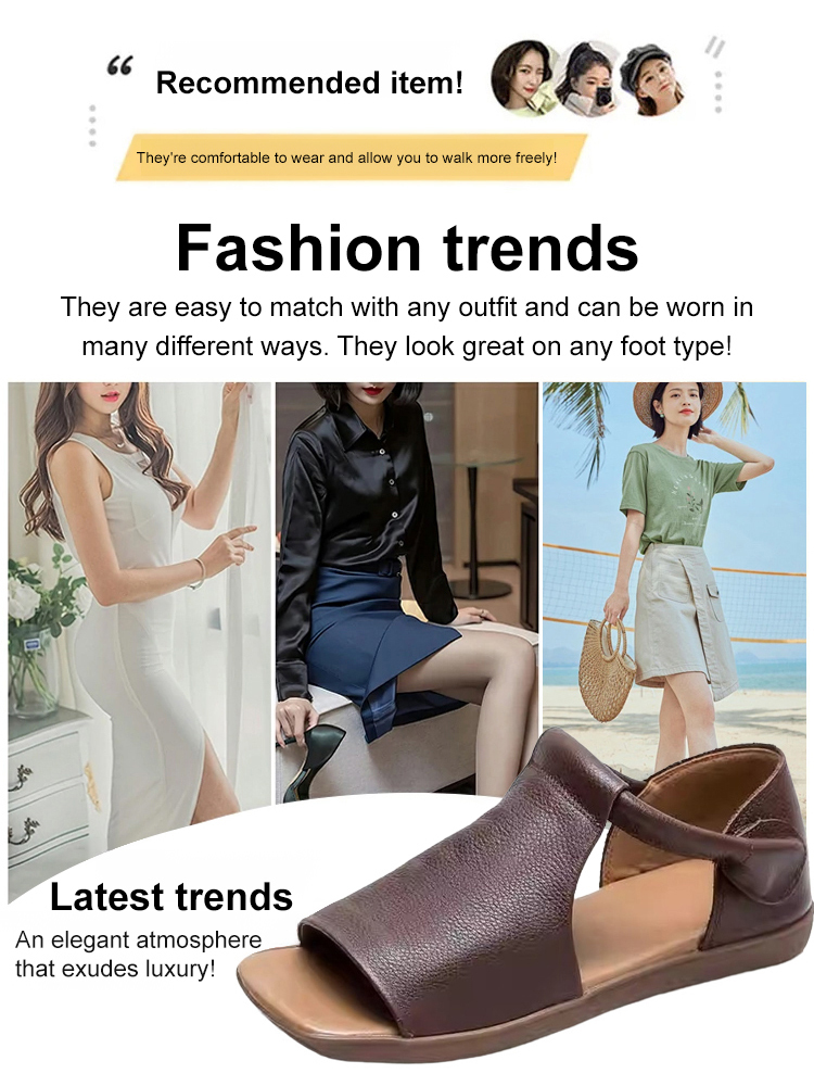 🩴Orthopedic Leather Sandals: Japanese Handmade Arch Support for Plantar Fasciitis & Flat Feet Relief