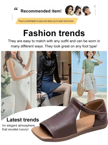 🩴Orthopedic Leather Sandals: Japanese Handmade Arch Support for Plantar Fasciitis & Flat Feet Relief