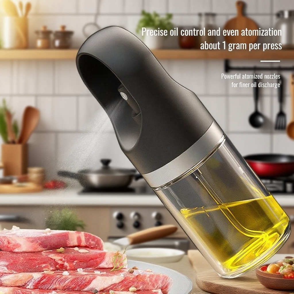 High Quality Leak-Proof Glass Oil Spray Pot for Kitchen, Fat Reduction and Fine Atomization