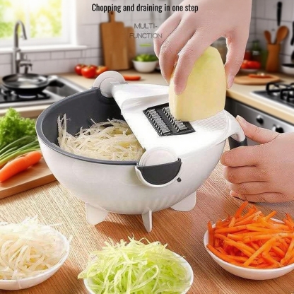 Multi-functional Vegetable Cutter and Drain Basket for Home Use