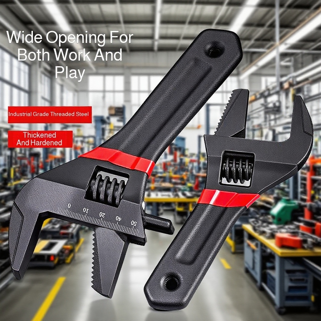 Multi-purpose Large Opening Short Handle Wrench for Pipeline Work