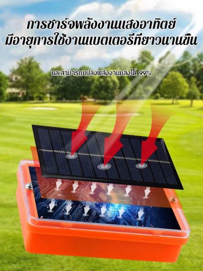 ☀️ เครื่องไล่นกพลังงานแสงอาทิตย์ | หมุนได้ 360° + คลื่นเสียงอัลตราโซนิก ประสิทธิภาพสูงในการปกป้องสวนผลไม้! 🚫🐦