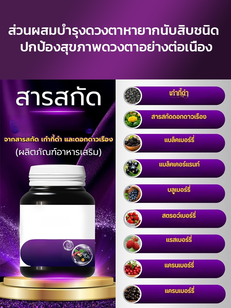 🌟 ลูกอมกัมมี่บลูเบอร์รี่ลูทีน | สร้าง "เกราะป้องกันแสงสีฟ้า" ให้กับดวงตาของคุณ บอกลาอาการตาแห้งและอ่อนล้า!