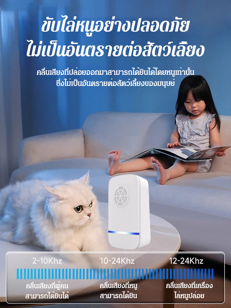 🚫 เครื่องไล่แมลงด้วยคลื่นอัลตราโซนิค ออกฤทธิ์ทันทีเมื่อเสียบปลั๊ก แมลงรบกวนทุกชนิดในบ้านของคุณจะหายไป 🦟🐭