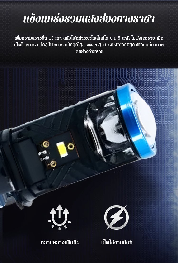 มอเตอร์ไซค์ไฟหน้าสองดวงสว่างจ้า