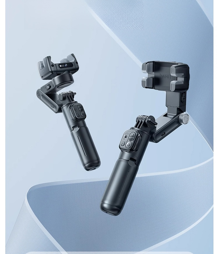 【ขาตั้งกันสั่น 3 แกน พร้อม AI ติดตาม】 ติดตามคุณโดยอัตโนมัติ ครอบคลุม 360° ภาพนิ่งทุกมุม