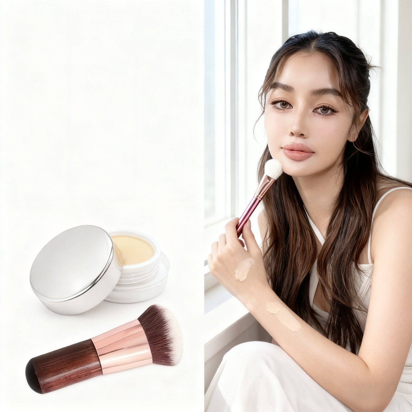 【ซื้อ 1 ชิ้น รับฟรีแปรงรองพื้น】คอนซีลเลอร์ปกปิดได้ดีขายดี ช่างแต่งหน้ามืออาชีพก็ใช้ครับ