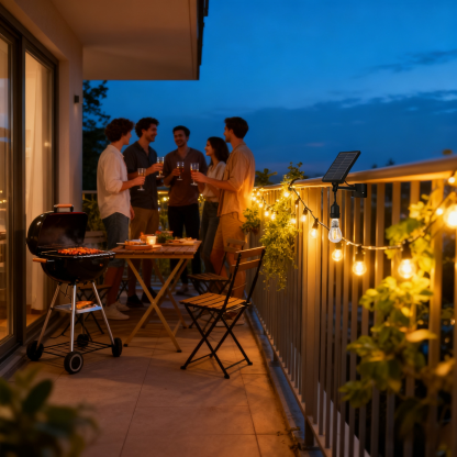 【ค่าไฟ 0 บาท+สว่างนาน 8-10 ชม】ไฟห้อยระย้าโซล่าเซลล์