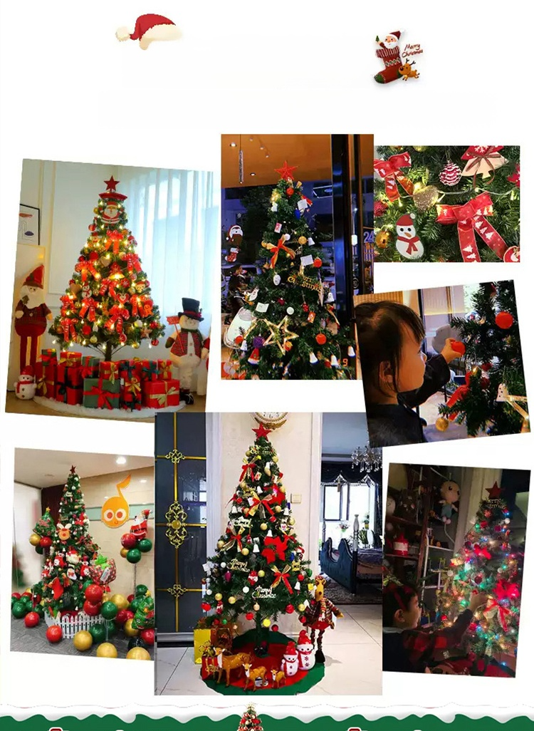 ต้นคริสต์มาสลูกสนแดง เครื่องประดับคริสต์มาส