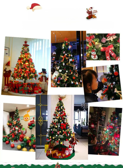 ต้นคริสต์มาสลูกสนแดง เครื่องประดับคริสต์มาส