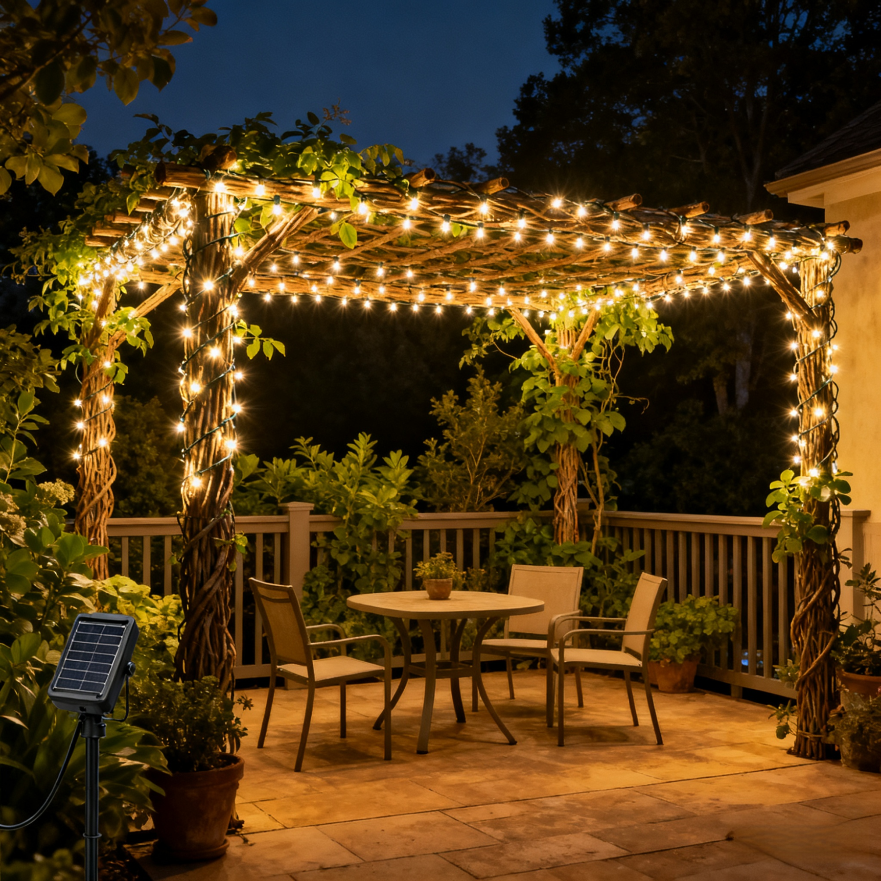 【ค่าไฟ 0 บาท+สว่างนาน 8-10 ชม】ไฟห้อยระย้าโซล่าเซลล์