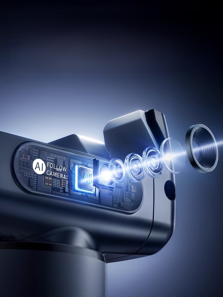 【ขาตั้งกันสั่น 3 แกน พร้อม AI ติดตาม】 ติดตามคุณโดยอัตโนมัติ ครอบคลุม 360° ภาพนิ่งทุกมุม