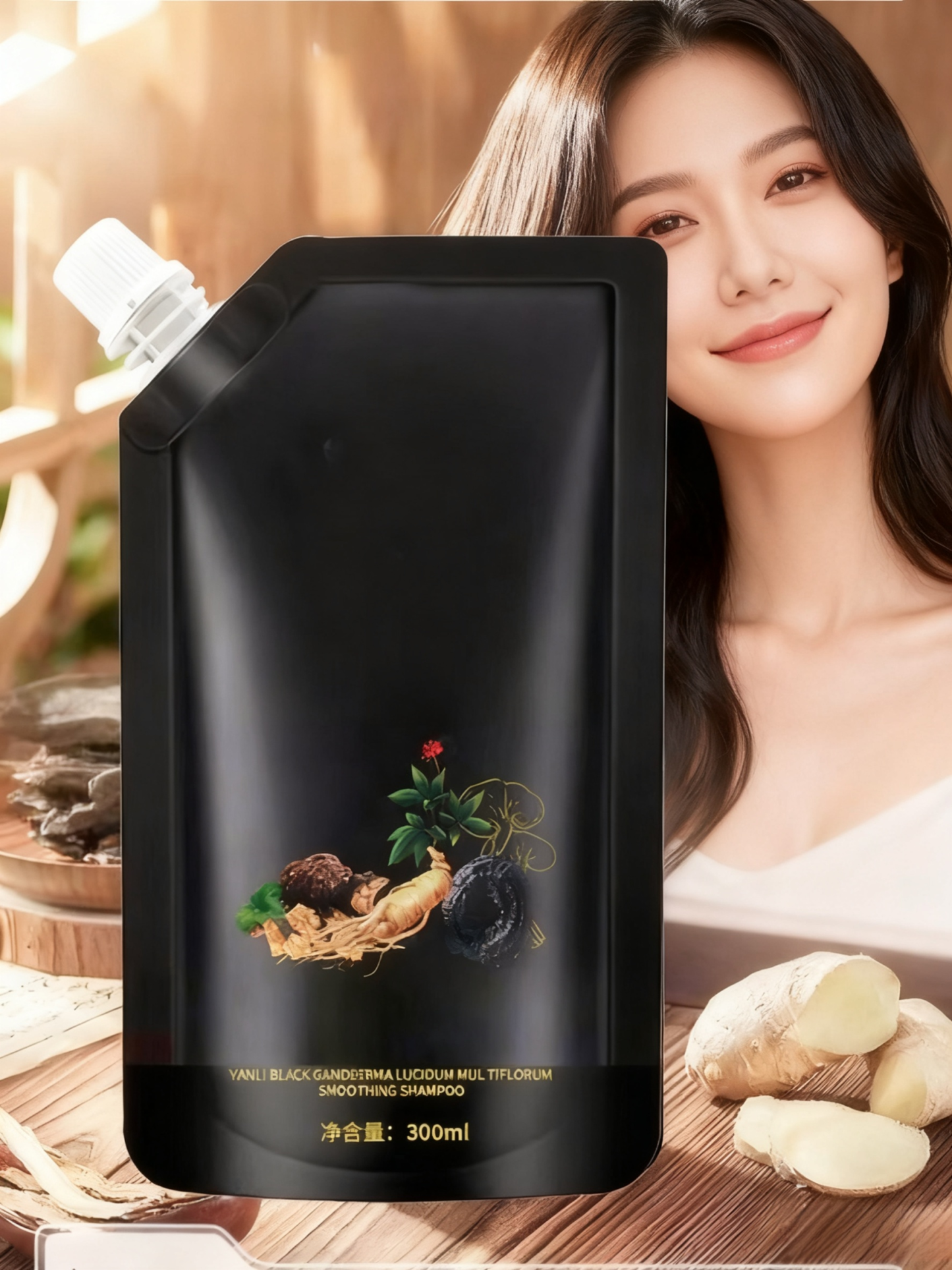 【หยุดผมร่วง! ดูผลลัพธ์หลังใช้ 2 สัปดาห์】แชมพูป้องกันผมร่วงโสมและโชวู