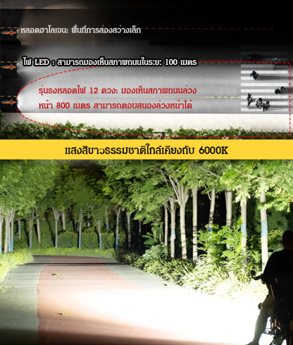 มอเตอร์ไซค์ไฟหน้าสองดวงสว่างจ้า
