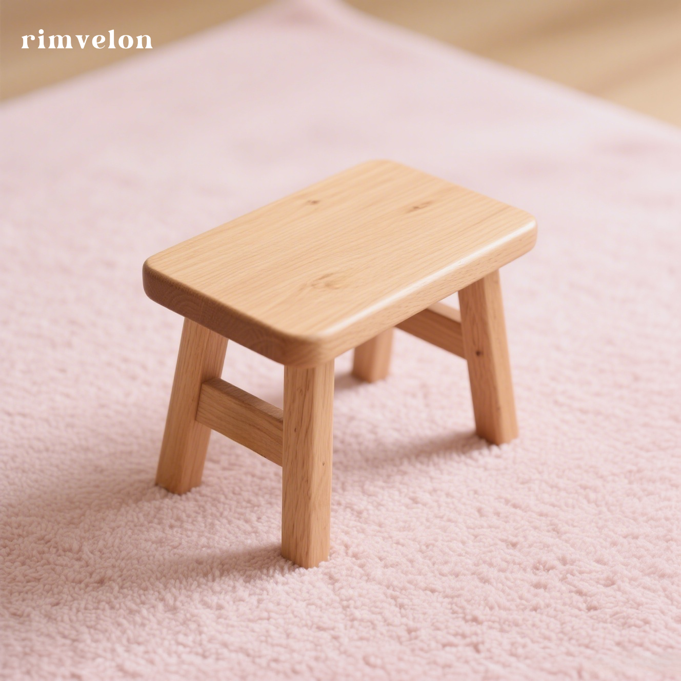 Solid wood stool