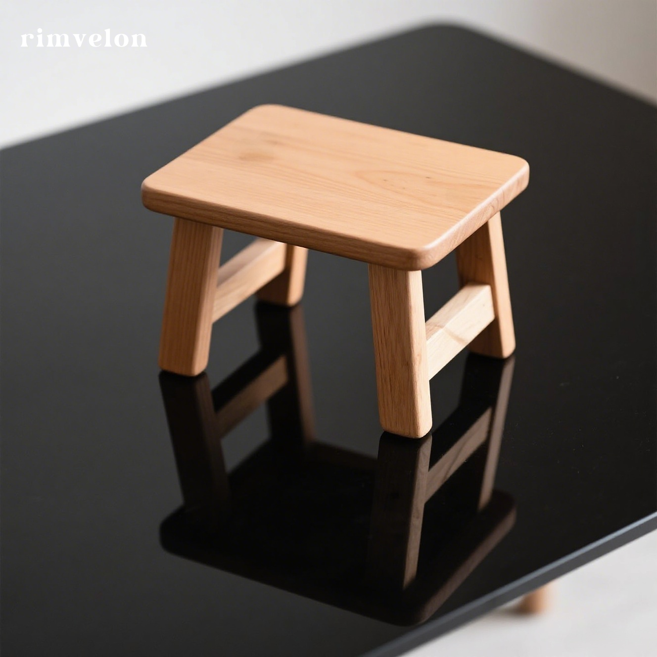 Solid wood stool