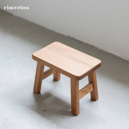 Solid wood stool