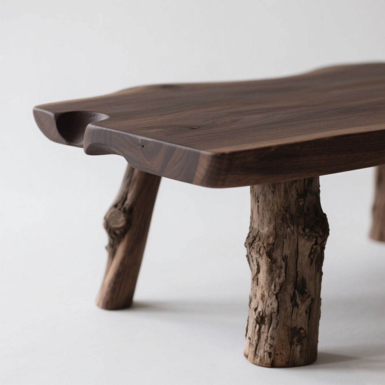 隨機形狀原木風格茶几