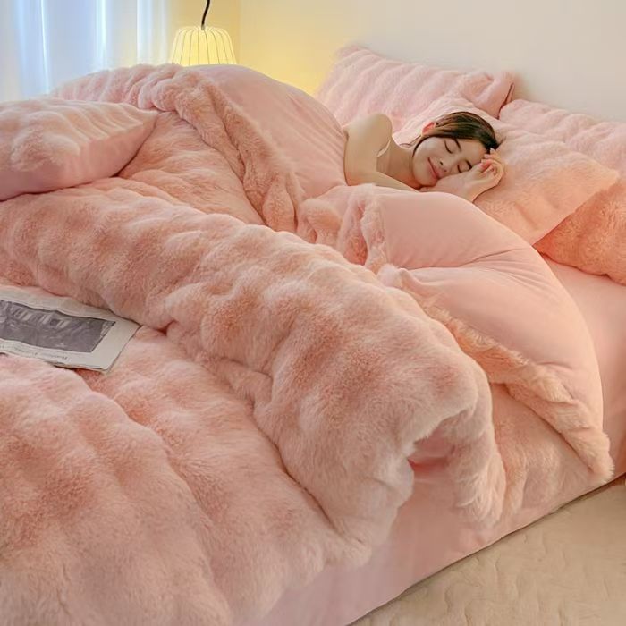 高克重兔絨加厚雙面絨床品