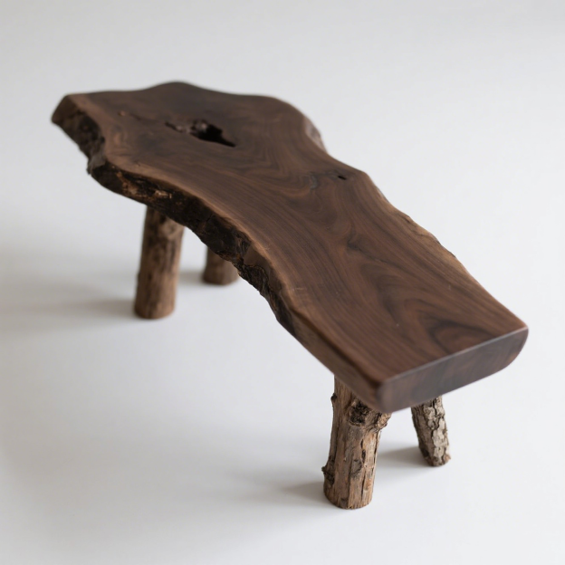 隨機形狀原木風格茶几
