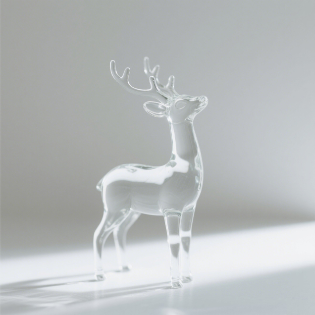 【精緻小巧】手工玻璃鹿小擺飾3个装