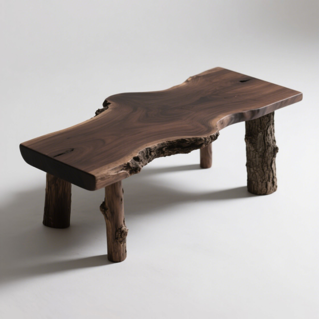 隨機形狀原木風格茶几