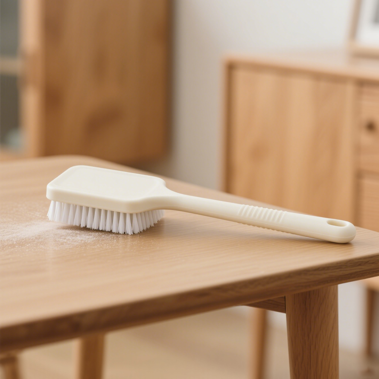 แปรงทำความสะอาดอเนกประสงค์สีขาวสไตล์มินิมอล