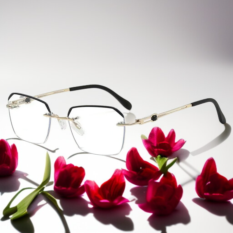 แว่นตากันแสงสีฟ้า HD ไร้กรอบ