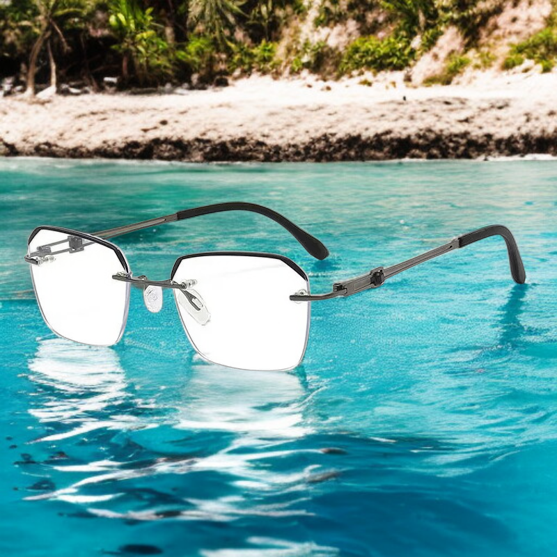 แว่นตากันแสงสีฟ้า HD ไร้กรอบ