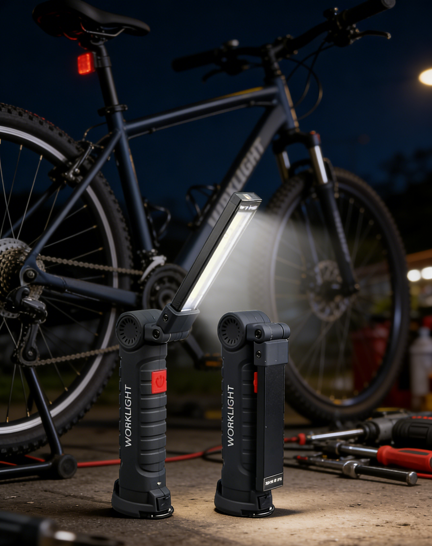 ไฟฉายอเนกประสงค์ COB LED: พับได้ 360° พร้อมแม่เหล็กแรงสูง - สว่างจ้า ชาร์จ USB เหมาะสำหรับซ่อมรถและแคมป์ปิ้ง