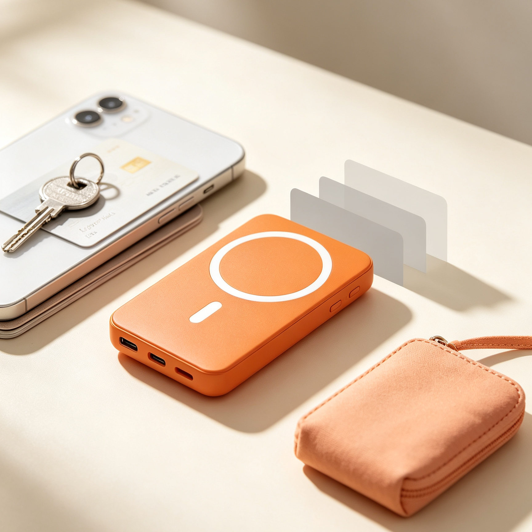 พาวเวอร์แบงค์ชาร์จไร้สายแม่เหล็ก 10000mAh มีขาตั้ง พกขึ้นเครื่องได้ ไม่โดนยึด แท้มาตรฐาน 3C