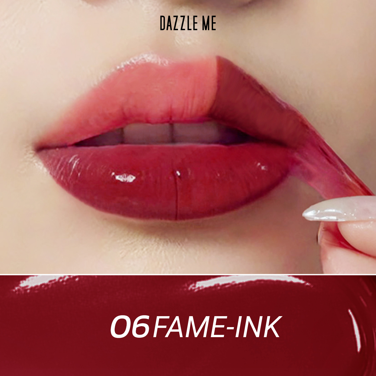 ลิปสักปากแบบลอกออก กันน้ำ กันเหงื่อ ติดทนนาน ไม่ติดแมสก์ (สีสวยธรรมชาติ)