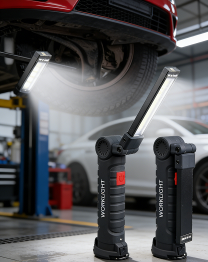 ไฟฉายอเนกประสงค์ COB LED: พับได้ 360° พร้อมแม่เหล็กแรงสูง - สว่างจ้า ชาร์จ USB เหมาะสำหรับซ่อมรถและแคมป์ปิ้ง