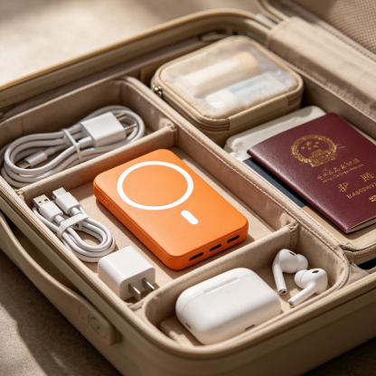 พาวเวอร์แบงค์ชาร์จไร้สายแม่เหล็ก 10000mAh มีขาตั้ง พกขึ้นเครื่องได้ ไม่โดนยึด แท้มาตรฐาน 3C