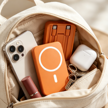 พาวเวอร์แบงค์ชาร์จไร้สายแม่เหล็ก 10000mAh มีขาตั้ง พกขึ้นเครื่องได้ ไม่โดนยึด แท้มาตรฐาน 3C