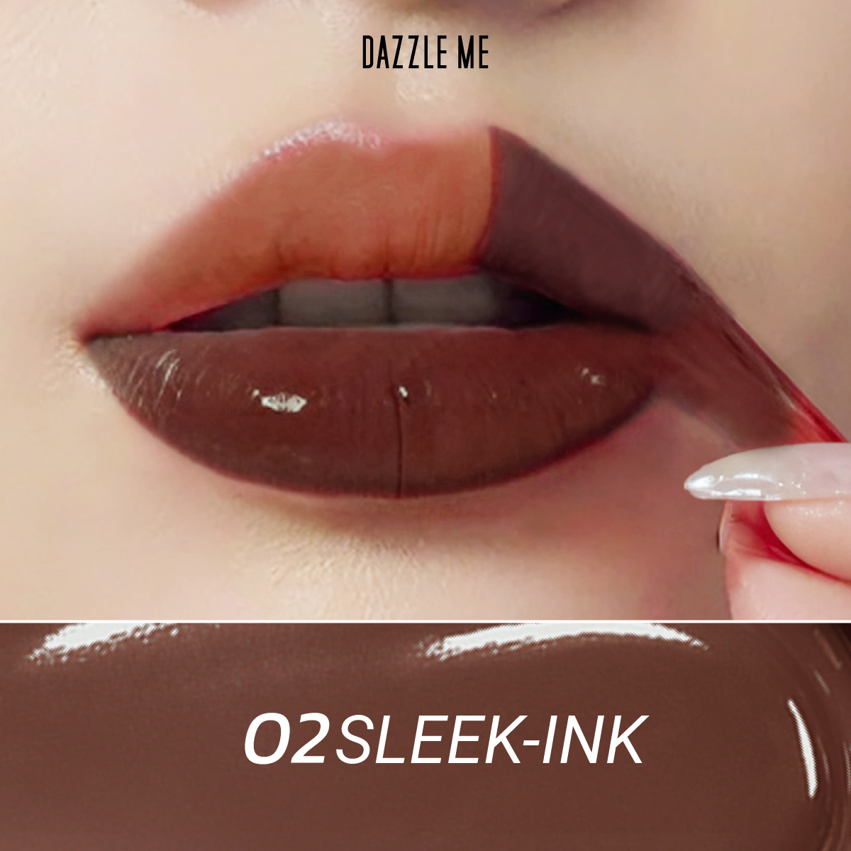 ลิปสักปากแบบลอกออก กันน้ำ กันเหงื่อ ติดทนนาน ไม่ติดแมสก์ (สีสวยธรรมชาติ)