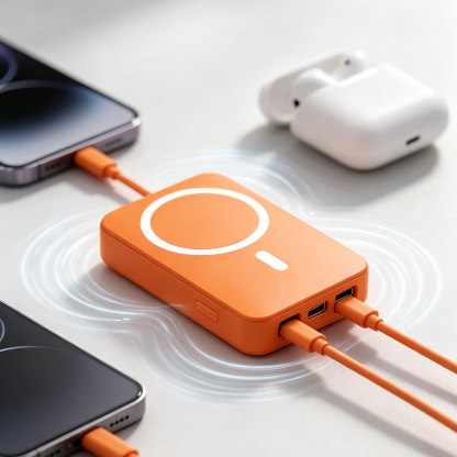 พาวเวอร์แบงค์ชาร์จไร้สายแม่เหล็ก 10000mAh มีขาตั้ง พกขึ้นเครื่องได้ ไม่โดนยึด แท้มาตรฐาน 3C