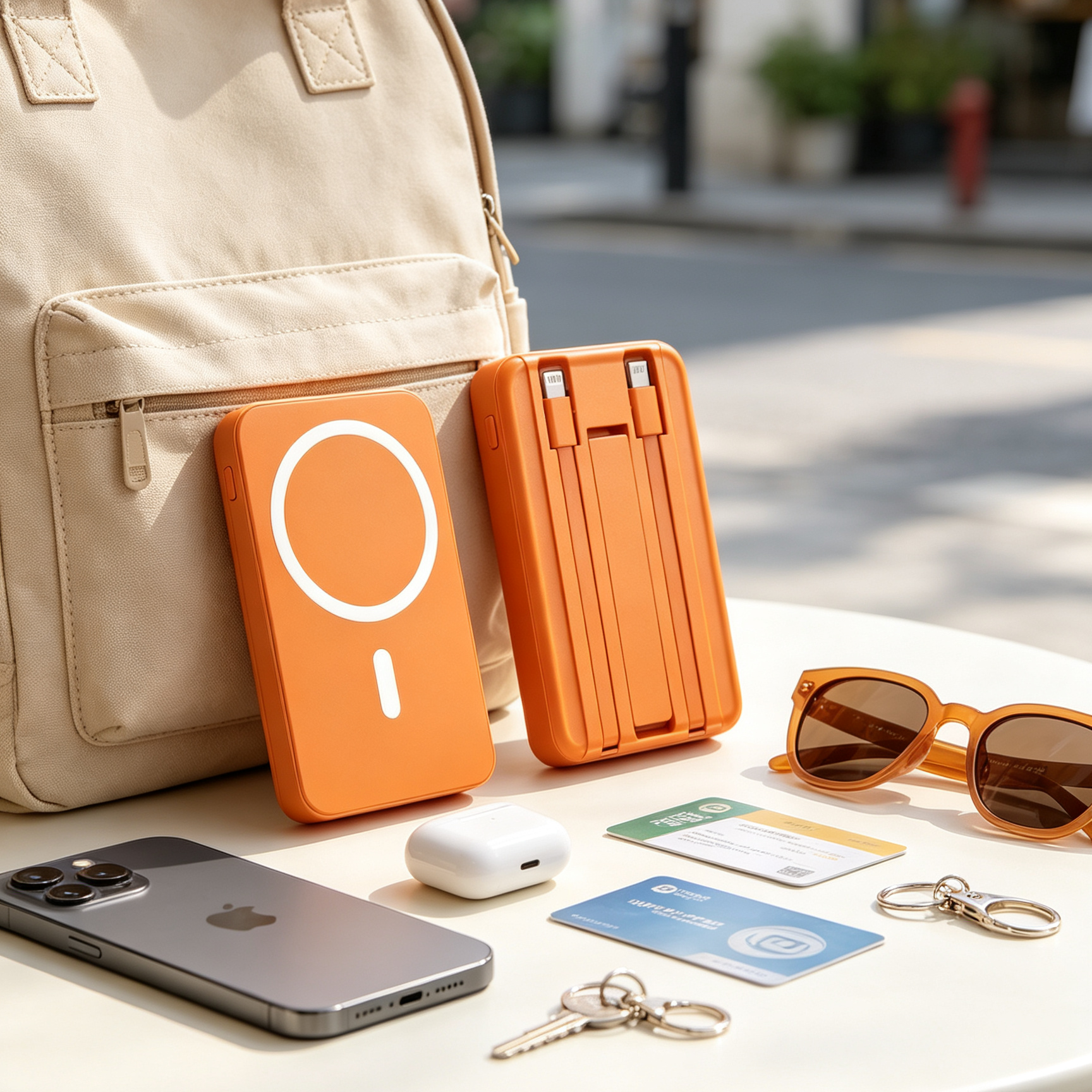 พาวเวอร์แบงค์ชาร์จไร้สายแม่เหล็ก 10000mAh มีขาตั้ง พกขึ้นเครื่องได้ ไม่โดนยึด แท้มาตรฐาน 3C
