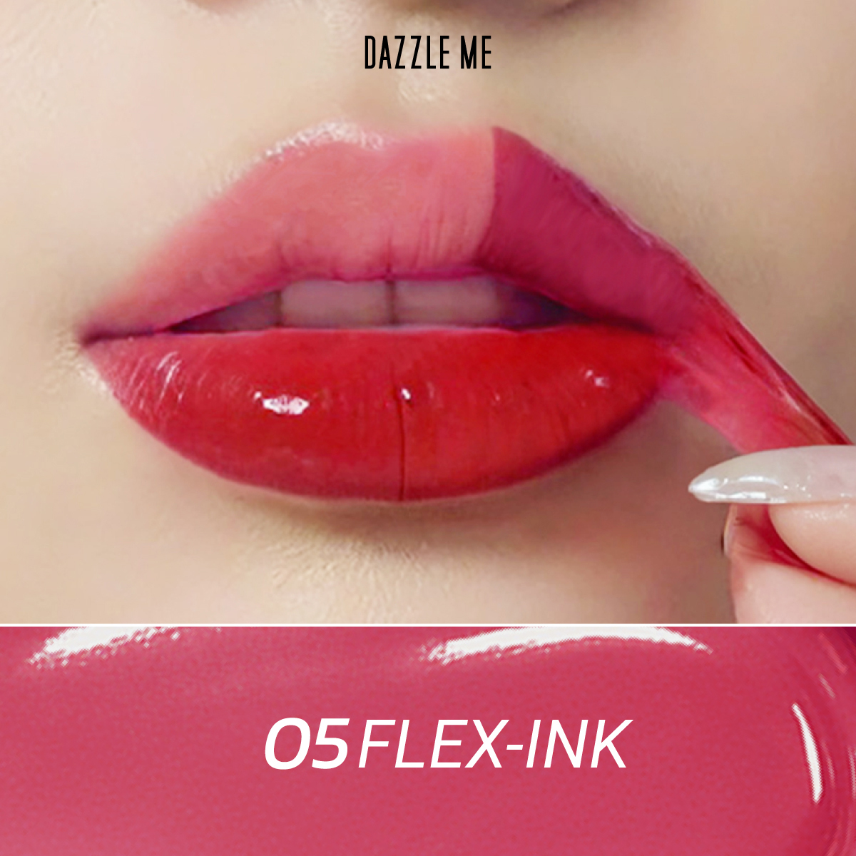 ลิปสักปากแบบลอกออก กันน้ำ กันเหงื่อ ติดทนนาน ไม่ติดแมสก์ (สีสวยธรรมชาติ)