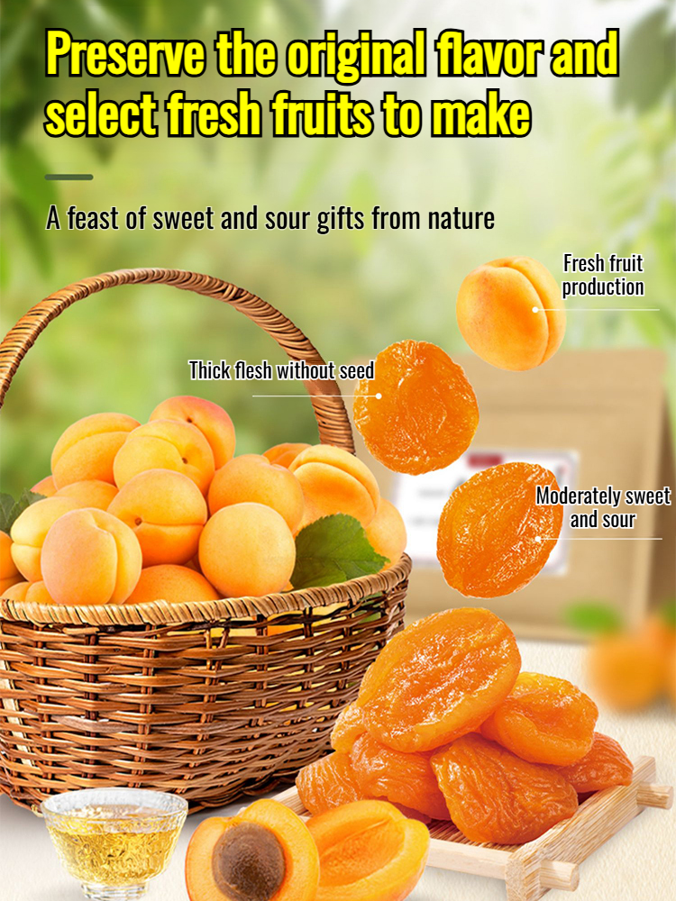 Dried Golden Apricot, Natural Farmer's Coreless Apricot Meat, Fruit Snacks, Candied Fruit, Dried Apricot