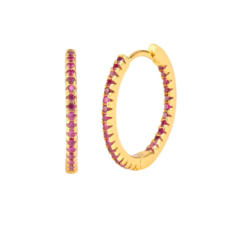 Minimalist 100% 925 Silver Exquisite Color Hoop Earrings  Women's Fashion Popular High-quality Jewelry Birthday Prom Giftss