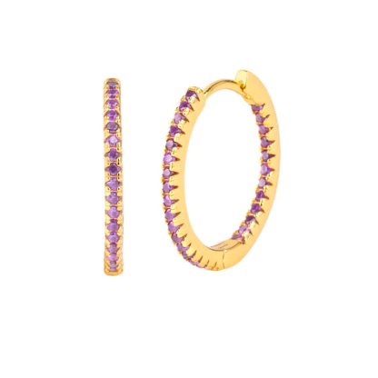 Minimalist 100% 925 Silver Exquisite Color Hoop Earrings  Women's Fashion Popular High-quality Jewelry Birthday Prom Giftss