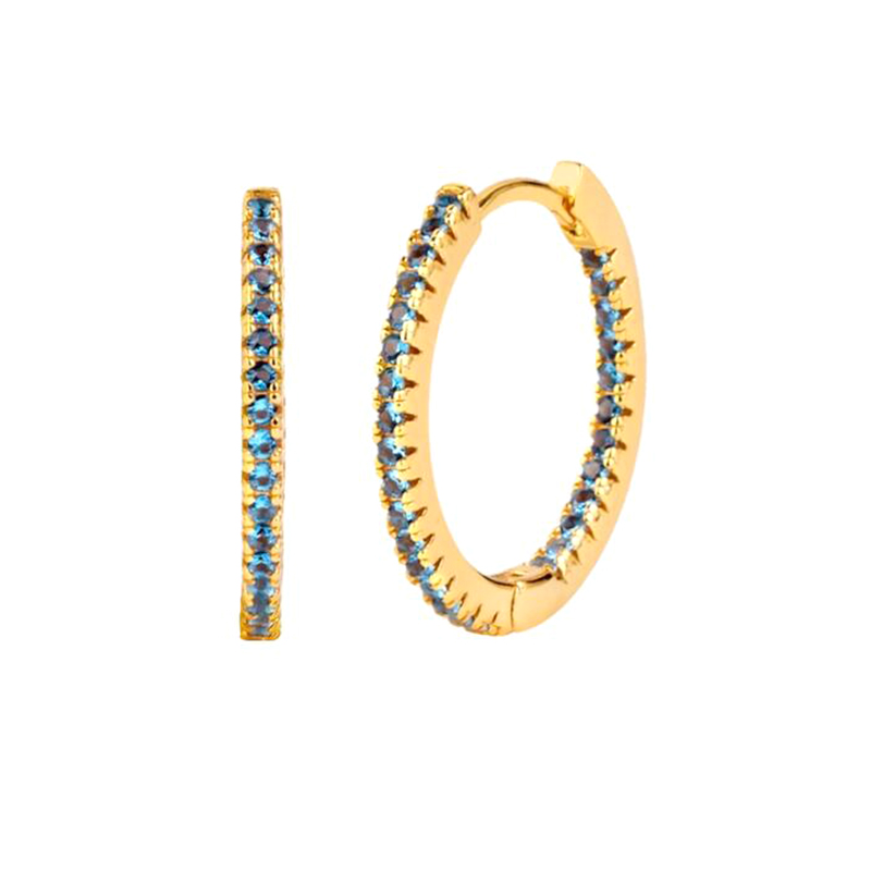 Minimalist 100% 925 Silver Exquisite Color Hoop Earrings  Women's Fashion Popular High-quality Jewelry Birthday Prom Giftss