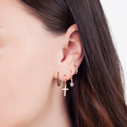 Minimalist 100% 925 Silver Exquisite Color Hoop Earrings  Women's Fashion Popular High-quality Jewelry Birthday Prom Giftss