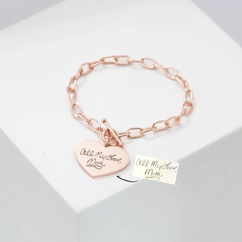 Handwriting Charm Bracelet